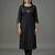 Black embroidered rayon kurta set
