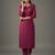 Pink embroidered rayon kurta set