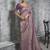 Lavender tissue saree with embroidered work