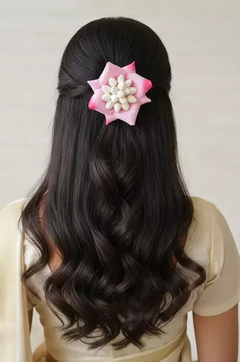 Baby pink rose petals pin