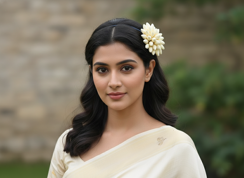 Artificial jasmine head band