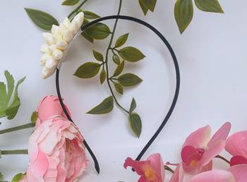 Artificial jasmine head band 4