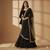 black designer georgette lehenga choli with gold polka dupatta