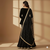 black designer georgette lehenga choli with gold polka dupatta