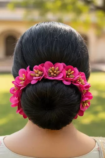 Purple orchids gajra