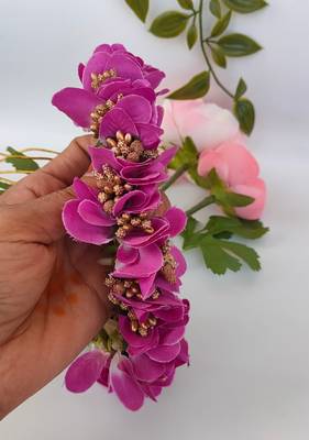Purple orchids gajra 2