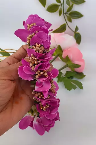 Purple orchids gajra