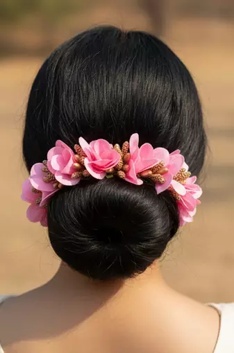 Baby pink orchids gajra