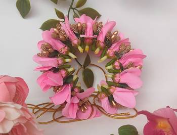 Baby pink orchids gajra 3