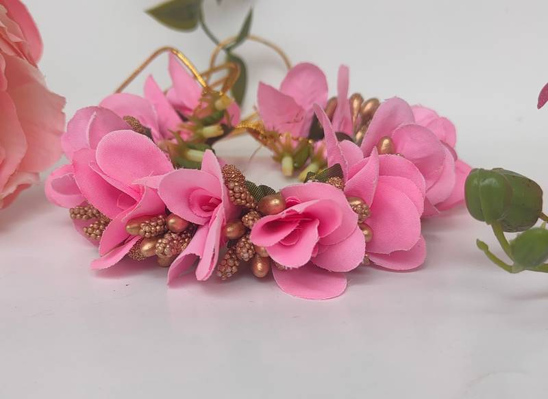 Baby pink orchids gajra