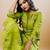 Green chanderi embroidered kurta sets