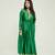 Green chanderi embroidered kurta sets