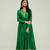 Green chanderi embroidered kurta sets