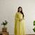 Yellow chanderi embroidered kurta sets