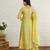 Yellow chanderi embroidered kurta sets