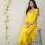 Yellow chanderi embroidered kurta sets