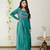 Green crepe embroidered kurta sets