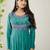 Green crepe embroidered kurta sets