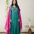 Green crepe embroidered kurta sets