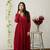 Maroon chiffon embroidered kurta sets