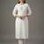 White embroidered rayon kurta set
