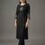 Black embroidered rayon kurta set