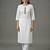White embroidered rayon kurta set
