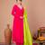 Fuchsia crepe embroidered kurta sets