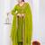 Green chiffon embroidered kurta sets