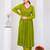 Green chiffon embroidered kurta sets