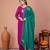 Purple organza embroidered kurta sets