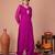 Purple organza embroidered kurta sets