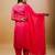 Fuchsia cotton blend embroidered kurta sets