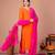 Orange georgette embroidered kurta sets