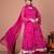 Pink chiffon embroidered kurta sets