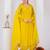 Yellow chanderi embroidered kurta sets