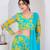 Blue chiffon embroidered kurta sets