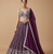 DARK MAGENTA SEQUENCE EMBROIDERY GEORGETTE LEHENGA WITH BLOUSE