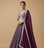 DARK MAGENTA SEQUENCE EMBROIDERY GEORGETTE LEHENGA WITH BLOUSE