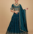 royal teal elephant motif lehenga set