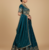 royal teal elephant motif lehenga set