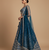 Navy Zari Sequin Georgette Lehenga set with choli and dupatta
