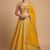 yellow floral embroidered lehenga with dupatta