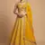yellow floral embroidered lehenga with dupatta