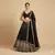 Black Sequin Embroidery Georgette Lehenga set with choli and dupatta