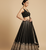 Black Sequin Embroidery Georgette Lehenga set with choli and dupatta