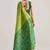 green premium art silk patola saree with traditional weaving design