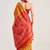 orange premium art silk patola saree with traditional weaving design