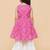 New fancy bandhani stylish printed pink color kids girl's kurta and sharara set