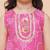 New fancy bandhani stylish printed pink color kids girl's kurta and sharara set